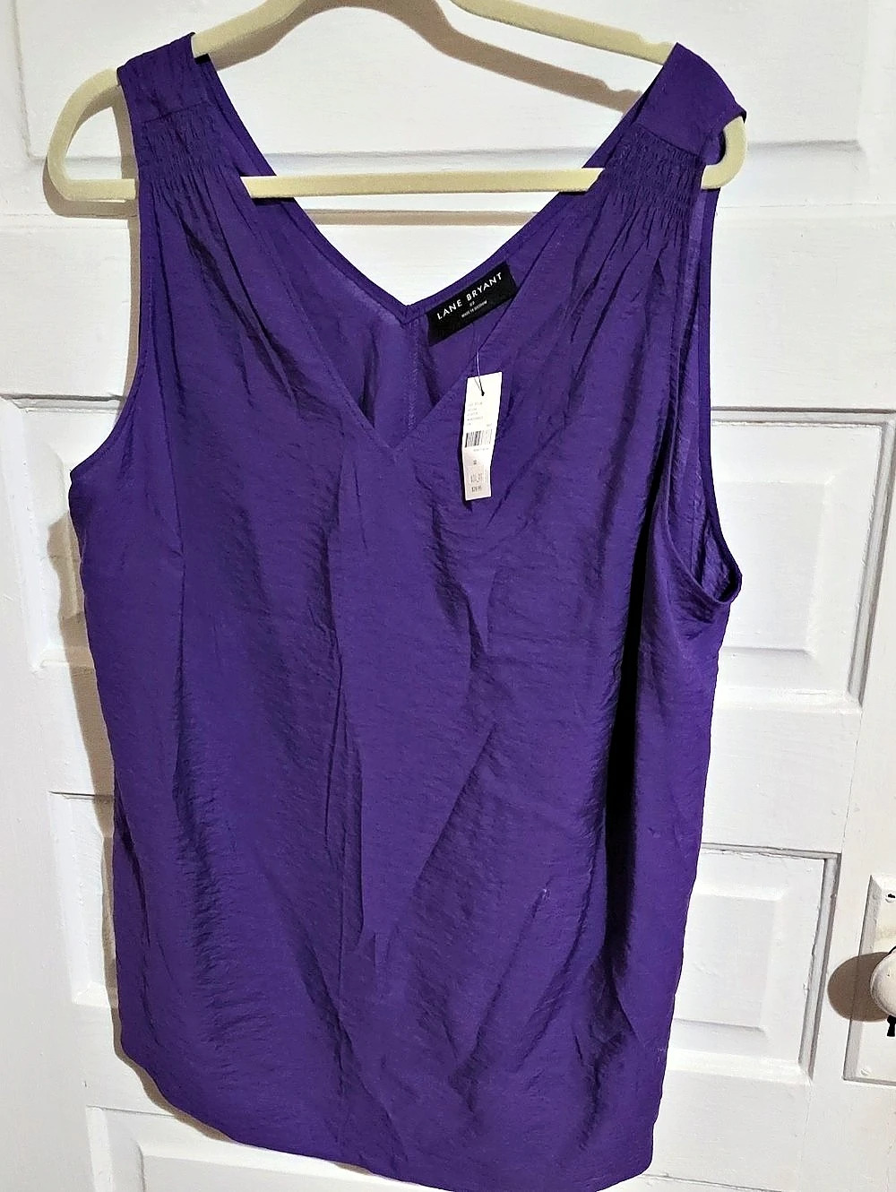 Lane Bryant Sleeveless V-Neck Top in Purple Size 22 NWT